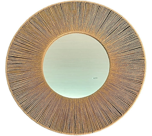 Hand Crafted String
Framed Home Decor Mirror - 60cm
Diameter (Brown)